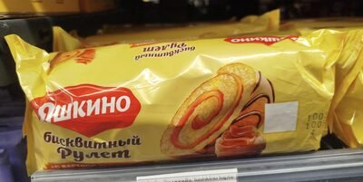 Yashkino roll with condensed milk, coil