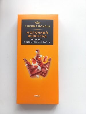 Milk chocolate with whole almonds