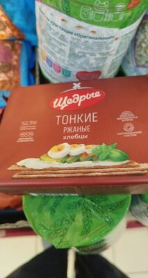 Thin rye crispbreads