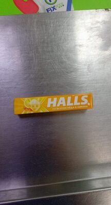 Halls hard candy with honey and lemon flavor