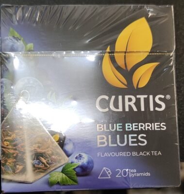 Blue berries blues. Ceylon black leaf tea flavored with additives in pyramid bags